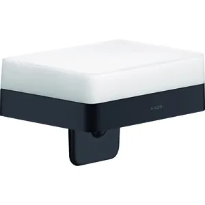 Axor, Distributeur de savon + porte-savon, Distributeur de savon liquide Universal noir mat pas cher