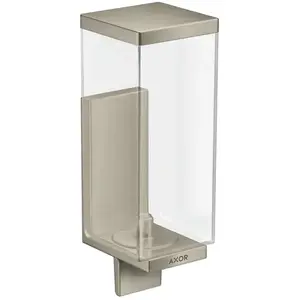 hansgrohe, Distributeur de savon + porte-savon, AXOR Universal Rectangular distributeur de savon, quantité de remplissage 600ml, 42610