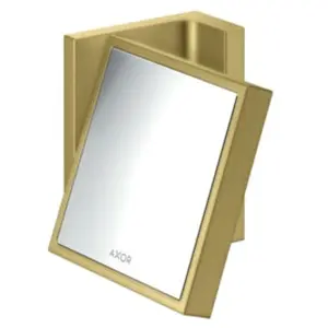 hansgrohe, Miroir cosmétique, AXOR Universal Rectangular Miroir de rasage, grossissement 1,7x, inclinable, cadre métal