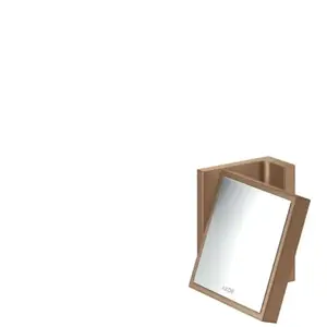 hansgrohe, Miroir, AXOR Universal Rectangular Miroir de rasage, grossissement 1,7x, inclinable, cadre métal