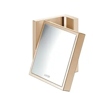 hansgrohe, Miroir, AXOR Universal Rectangular Miroir de rasage, grossissement 1,7x, inclinable, cadre métal