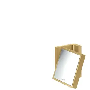 hansgrohe, Miroir, AXOR Universal Rectangular Miroir de rasage, grossissement 1,7x, inclinable, cadre métal