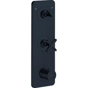 hansgrohe, Robinetterie de salle de bains, Set de finition AXOR CITTERIO E module thermostatique noir mat pas cher