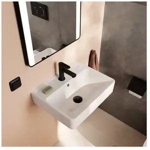hansgrohe, Lavabo, Xanuia Q lave-mains, 1 trou de robinetterie, avec trop-plein, 500x390mm, blanc pas cher