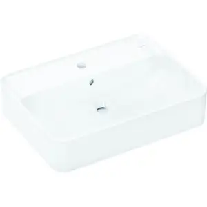 hansgrohe, Lavabo, Xuniva Q lavabo à poser, avec trop-plein, 1 trou pour robinet, 600x450mm, blanc (450 mm, 600 mm)