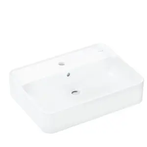 hansgrohe, Lavabo, Xuniva Q lavabo à poser, SmartClean, avec trop-plein, 1 trou pour robinet, 600x450mm, bla (450 mm, 600 mm)