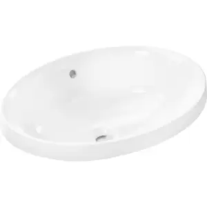 hansgrohe, Lavabo, Xuniva D lavabo encastré, avec trop-plein, sans trou pour robinet, 550x400mm, blanc (400 mm, 550 mm)