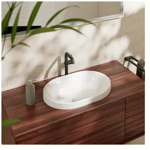 hansgrohe, Lavabo, Xuniva U lavabo encastré, SmartClean, avec trop-plein, sans trou pour robinet, 550x400mm (400 mm, 550 mm)