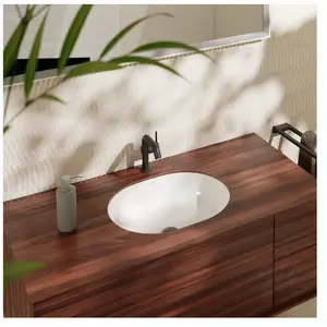 hansgrohe, Lavabo, Xuniva U lavabo à encastrer, SmartClean, avec trop-plein, sans trou pour robinet, 500x400 (400 mm, 500 mm)