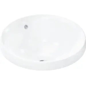 hansgrohe, Lavabo, Xuniva S lavabo encastré, Smart Clean, avec trop-plein, sans trou pour robinet, 400x400mm (400 mm, 400 mm)