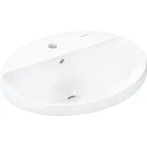 hansgrohe, Lavabo, Xuniva D lavabo encastré, avec trop-plein, 1 trou pour robinet, 550x450mm, blanc (450 mm, 550 mm)