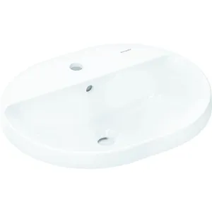 hansgrohe, Lavabo, Xuniva U lavabo encastré, avec trop-plein, 1 trou pour robinet, 550x450mm, blanc (450 mm, 550 mm)
