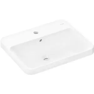 hansgrohe, Lavabo, Xuniva Q lavabo encastré, avec trop-plein, 1 trou pour robinet, 550x450mm, blanc (450 mm, 550 mm)