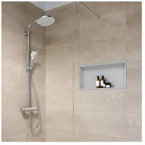 hansgrohe, Rangement pour douche, Niche murale XtraStoris Original avec cadre 300x150x70mm gris béton pas cher