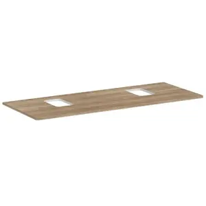 hansgrohe, Console de lavabo, Xelu Q Console avec 2 découpes, 1360x550, pour vasque à poser, avec trou pour robinet, 5