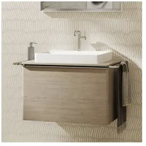 hansgrohe, Meuble sous-lavabo, Xelu Q meuble sous-lavabo, 780x550, 1 tiroir, pour consoles avec vasque à poser, poli, 54