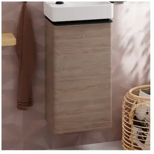 hansgrohe, Meuble sous-lavabo, Xelu Q Meuble sous-lavabo, 340x245 pour lave-mains, 1 porte, charnières à gauche, 5401 (67.50 x 35 x 26.60 cm)