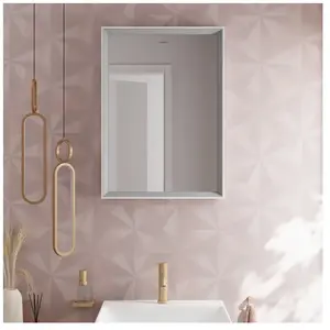hansgrohe, Armoire de toilette, Xarita E miroir, éclairage LED avec capteur infrarouge, 500x50x700mm, blanc mat, chauffag pas cher