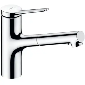 Hansgrohe Zesis M33 Mitigeur dévier avec douchette extractible sBox chrome 74821000 pas cher