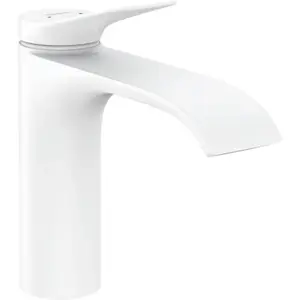HANSGROHE Mitigeur de lavabo 110 avec tirette et vidage blanc mat pas cher