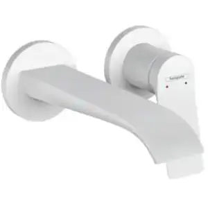 HANSGROHE Mitigeur de lavabo encastré mural, bec 195 mm, bonde à écoul...