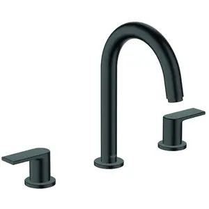 Hansgrohe HANSMélangeur 3 trous avec tirette et vidage synthétique noir mat 71563670 pas cher