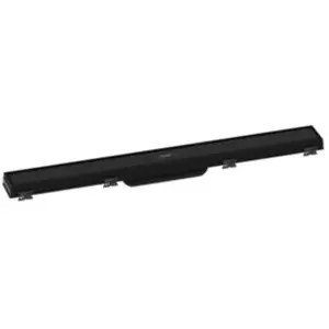 hansgrohe, Rigole de douche, HG Caniveau de douche RainDrain Match m hauteur réglable Ra 700mm noir mat (700 mm)Vendu parbol