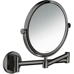 hansgrohe, Miroir cosmétique, Miroir de rasage Axor Universal Circular poli noir chrome