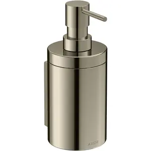 hansgrohe, Distributeur de savon + porte-savon, Distributeur de savon liquide Axor Universal Circular nickel poli