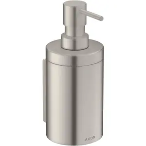 Axor, Distributeur de savon + porte-savon, Distributeur de lotion Universal Circular acier inoxydable optique