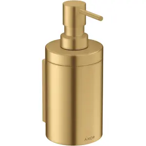 hansgrohe, Distributeur de savon + porte-savon, Distributeur de lotion Axor Universal Circular brushed gold optic