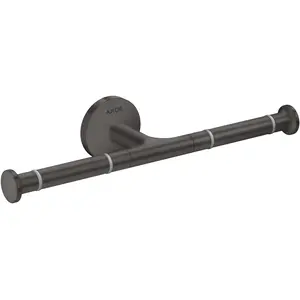 hansgrohe, Dérouleur de papier toilette, Distributeur papier WC Axor Universal Circular double brossé noir chrome pas cher