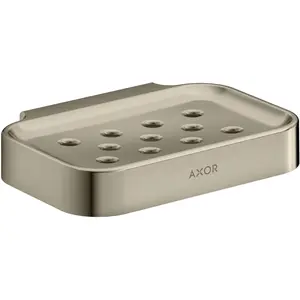 hansgrohe, Distributeur de savon + porte-savon, Porte-savon Axor Universal Circular nickel poli