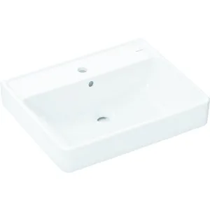 hansgrohe, Lavabo, Xanuia Q lavabo à poser, avec trou pour robinet, avec trop-plein, poli, 600x480mm, blanc (480 mm, 600 mm)
