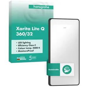 hansgrohe, Miroir, Xarita Lite Q miroir, éclairage LED horizontal, 360... pas cher