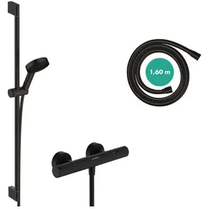 hansgrohe, Système de douche, pulsify select s - doucheset met thermostaat, 3 jets, ecosmart, mat zwart pas cher