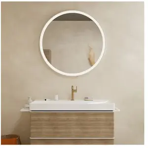 hansgrohe, Miroir, Xarita Lite S miroir, éclairage LED rond, 900x30x900mm, capteur IR, miroir chauffant pas cher