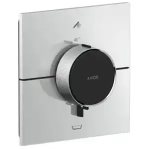 hansgrohe, Robinetterie de salle de bains, AXOR ShowerSelect ID thermostat, encastré, carré, 2 consommateurs, combinaison de sécur