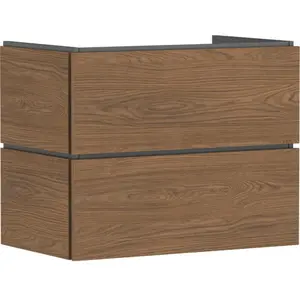 hansgrohe Xilesa E - Badmeubel - 780/470mm maat - 2 lades - Voor wastafel - Cashmere Oak pas cher