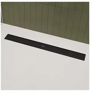 Hansgrohe RainDrain Go - Douchegoot 90 cm met dubbelzijdig rooster, voor tegelinzet, mat zwart 56274670