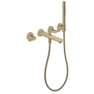 Axor Citterio C - Inbouw badkraan, 4-gats installatie, met accessoires, geborsteld brons 49481140