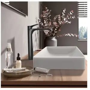 Hansgrohe Vivenis - Wastafelkraan, EcoSmart, CoolStart, geborsteld zwart chroom 75045340 pas cher