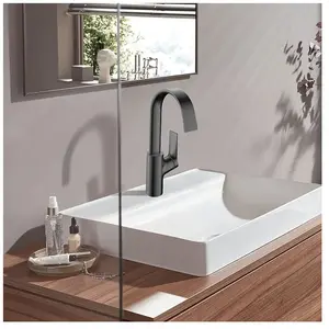 hansgrohe Vivenis ééngreeps wastafelmengkraan 210 met draaibare uitloop en trekwaste Brushed Black Chrome pas cher