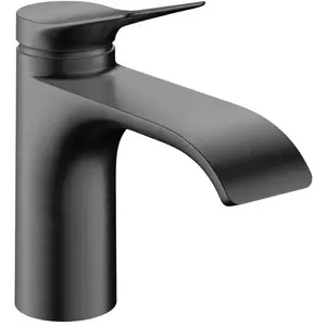 hansgrohe Vivenis ééngreeps wastafelkraan 80 CoolStart zonder waste Brushed Black Chrome pas cher