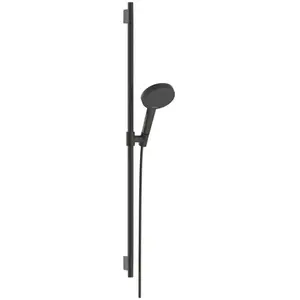 hansgrohe Raindance Alive Select S - Doucheset - EcoSmart waterbesparend - Select-knop bediening - 125mm maat - 3 straalfuncties - Brushed Black Chrome