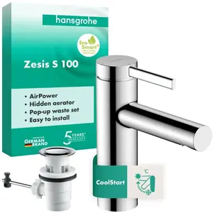 hansgrohe, Robinetterie de salle de bains, Mélangeur lavabo avec pop-u... pas cher