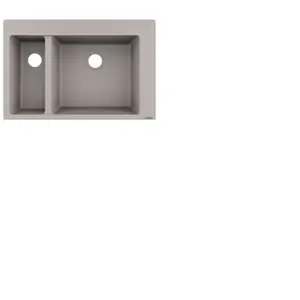 Evier encastré - HANSGROHE - 180/450 - SilicaTec - 1 bac et demi - Gris bétonVendu pargalaxus