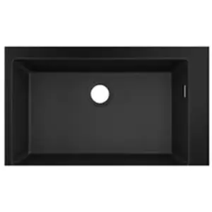 Evier à encastrer 1 bac HANSGROHE S51 660 sans vidage noir graphite pas cher