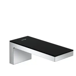 hansgrohe, Robinetterie de salle de bains, Bec déverseur pour baignoire AXOR MYEDITION montage mural avec plaque chrome/verre noir pas cher