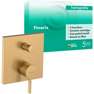 Hansgrohe Finoris - Inbouwkraan, voor 2 functies, geborsteld brons 76415140 pas cher